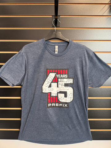 Prefix 45 Years T-Shirt in Steel Dark Blue